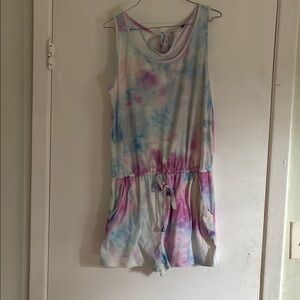 Tie-Dye Sleeveless Romper